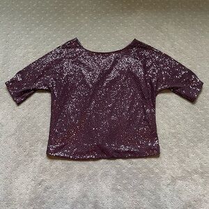 NWT Tibi Sequin Top Purple Size Medium